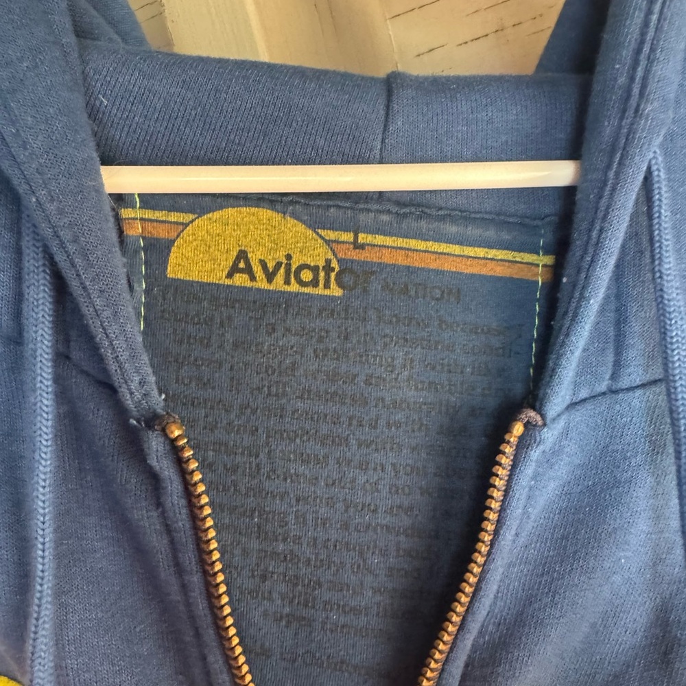 Aviator Nation Navy Hoodie with Yellow Accent - Picture 3 of 5